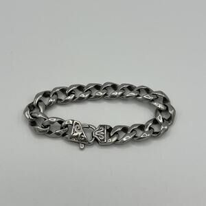 Stainless‎ Steel Silver Thick Cuban Chain Bracelet